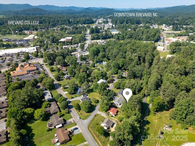 169 Montview Cir, Brevard, NC 28712 - aerial overview of property's location with a mountain backdrop
