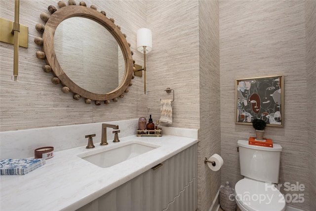 1401 Heather Ln, Charlotte, NC 28209 - half bath featuring vanity and toilet