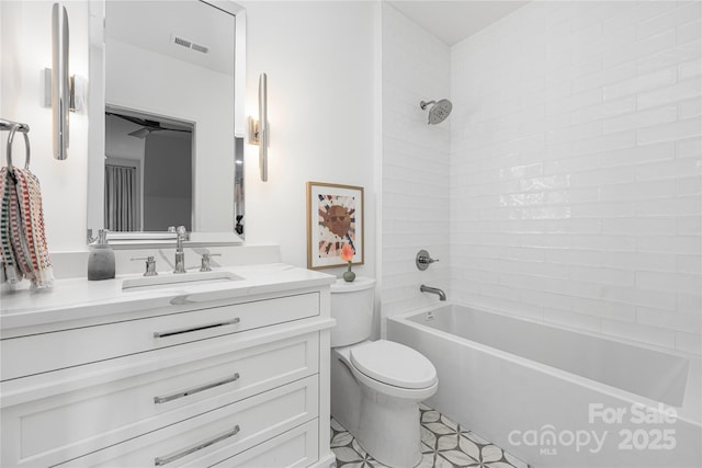 1401 Heather Ln, Charlotte, NC 28209 - full bath featuring vanity, bathing tub / shower combination, and tile patterned floors