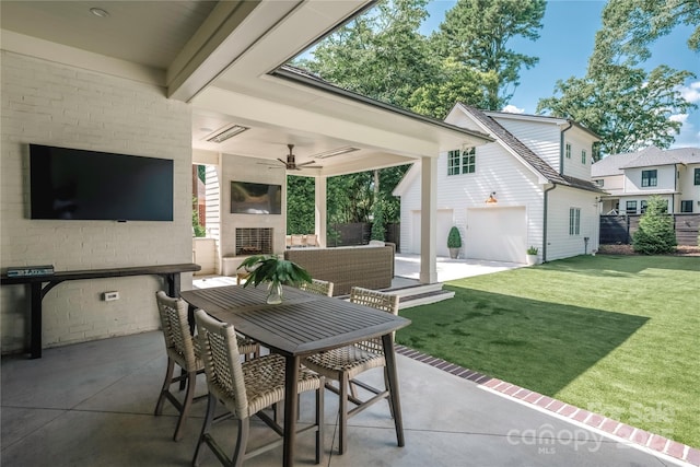 1401 Heather Ln, Charlotte, NC 28209 - view of patio featuring a ceiling fan