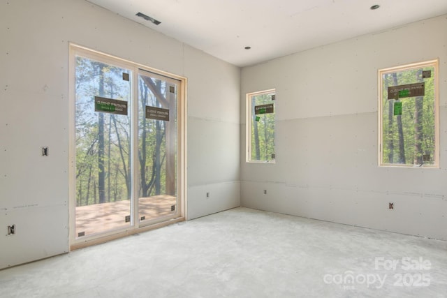 305 Sapphire Ridge Rd Unit B2, Sapphire, NC 28774 - spare room with plenty of natural light and unfinished concrete floors