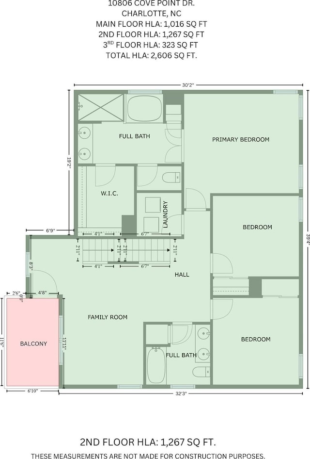 10806 Cove Point Dr, Charlotte, NC 28278 - view of home floor plan