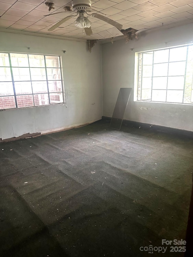 2870 Rutherford College Rd, Connelly Springs, NC 28612 - carpeted spare room featuring ceiling fan