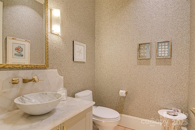 2632 Bartram Pl, Winston Salem, NC 27106 - bathroom with vanity and tile walls