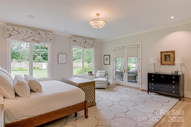 2632 Bartram Pl, Winston Salem, NC 27106 - bedroom with access to exterior and light wood finished floors