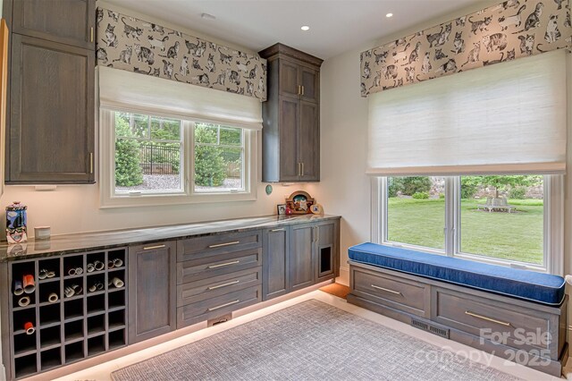 2632 Bartram Pl, Winston Salem, NC 27106 - bar area with healthy amount of natural light and recessed lighting