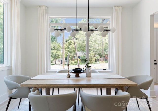 1727 Seifert Cir, Charlotte, NC 28205 - dining space with healthy amount of natural light and wood finished floors