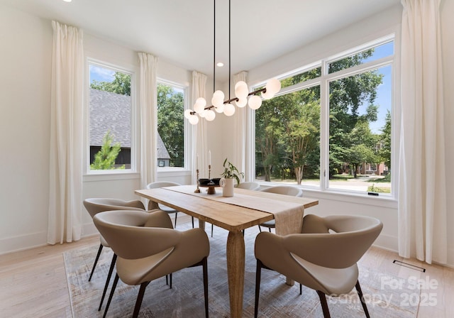 1727 Seifert Cir, Charlotte, NC 28205 - dining room with plenty of natural light and light wood-type flooring