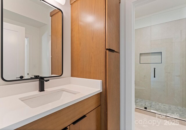1727 Seifert Cir, Charlotte, NC 28205 - full bathroom featuring a shower stall and vanity