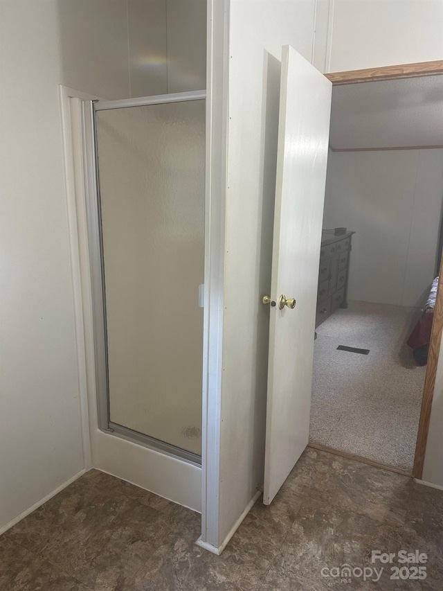 8221 Feather Run Rd, Kershaw, SC 29067 - full bathroom featuring a shower stall