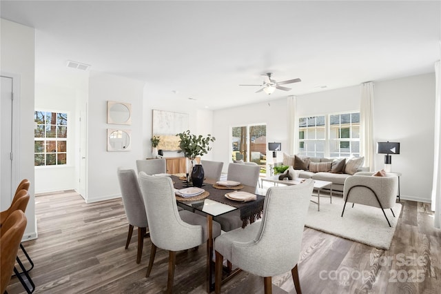 167 Dry Dock Loop, Mooresville, NC 28117 - dining room featuring wood finished floors and ceiling fan