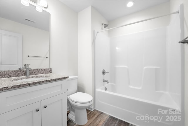 167 Dry Dock Loop, Mooresville, NC 28117 - full bathroom featuring wood finished floors, vanity, and shower / washtub combination