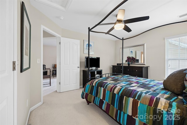 16833 Rudence Ct, Charlotte, NC 28278 - bedroom with carpet floors and a ceiling fan