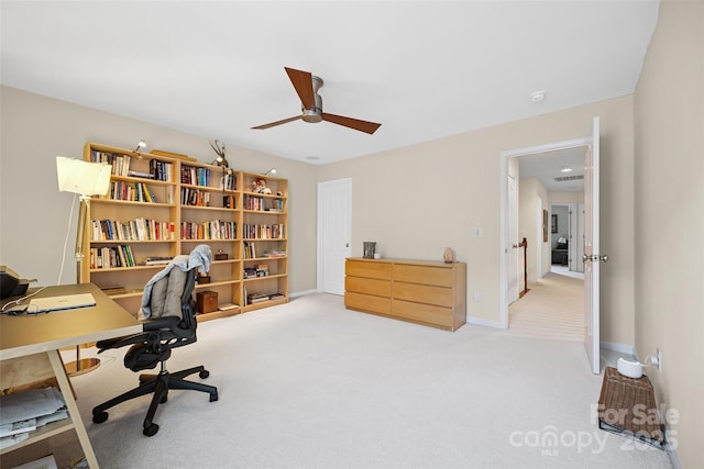 16833 Rudence Ct, Charlotte, NC 28278 - office space with light colored carpet and ceiling fan
