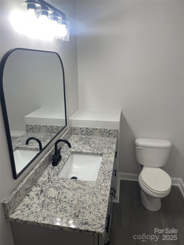 961 Poplar Forest Rdg, Clover, SC 29710 - half bath with vanity and wood finished floors