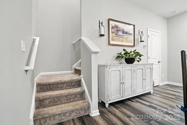 280 Mills Creek Rd, Iron Station, NC 28080 - stairway with wood finished floors and baseboards