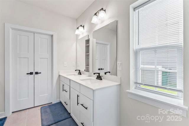 1013 Augustus Beamon Dr, Indian Trail, NC 28079 - full bath featuring double vanity and tile patterned floors