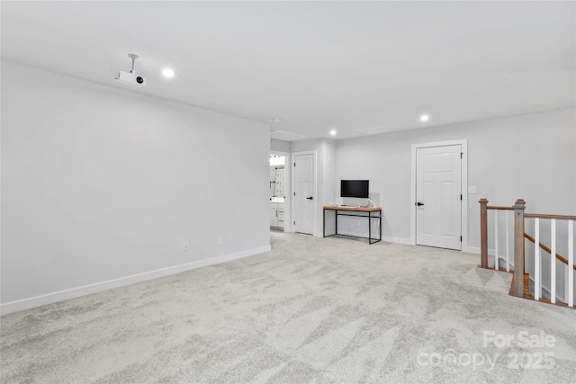 1013 Augustus Beamon Dr, Indian Trail, NC 28079 - unfurnished living room featuring carpet and recessed lighting