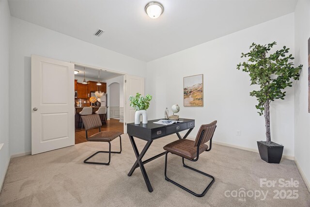 9706 Thyme Ct, Charlotte, NC 28214 - office space with carpet floors and arched walkways