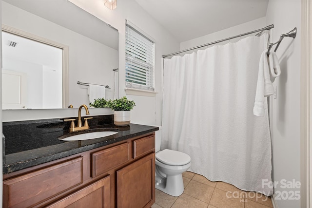 9706 Thyme Ct, Charlotte, NC 28214 - bathroom featuring tile patterned floors, vanity, and a shower with curtain