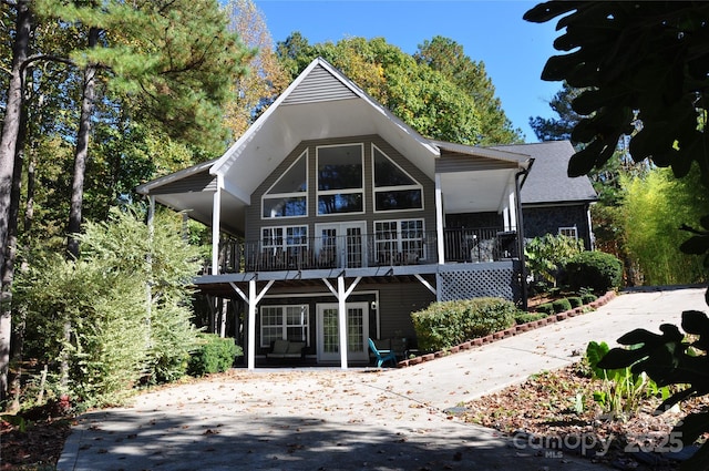 3645 Lake Bluff Dr, Sherrills Ford, NC 28763 - view of front of property featuring french doors