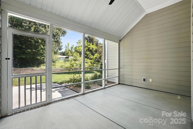 551 Brightleaf Pl NW, Concord, NC 28027 - unfurnished sunroom with plenty of natural light and lofted ceiling