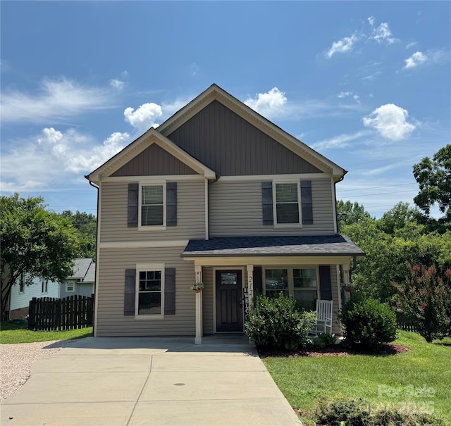 212 Old Centergrove Rd, Kannapolis, NC 28083 - view of front of house featuring a porch and concrete driveway