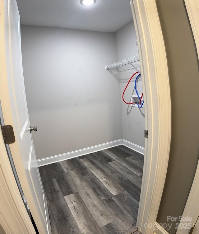 212 Old Centergrove Rd, Kannapolis, NC 28083 - laundry room with dark wood finished floors and hookup for a washing machine