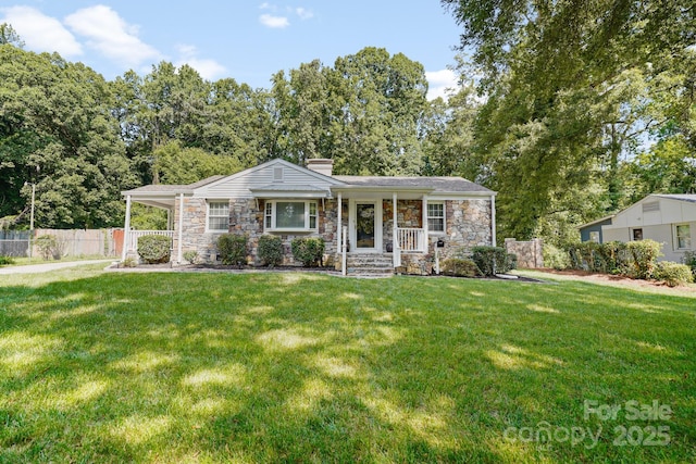 2830 Royston Rd Unit 2, Charlotte, NC 28208 - view of front of house featuring a chimney and stone siding