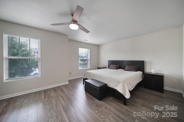 374 Morning Dew Dr, Concord, NC 28025 - bedroom featuring wood finished floors and a ceiling fan