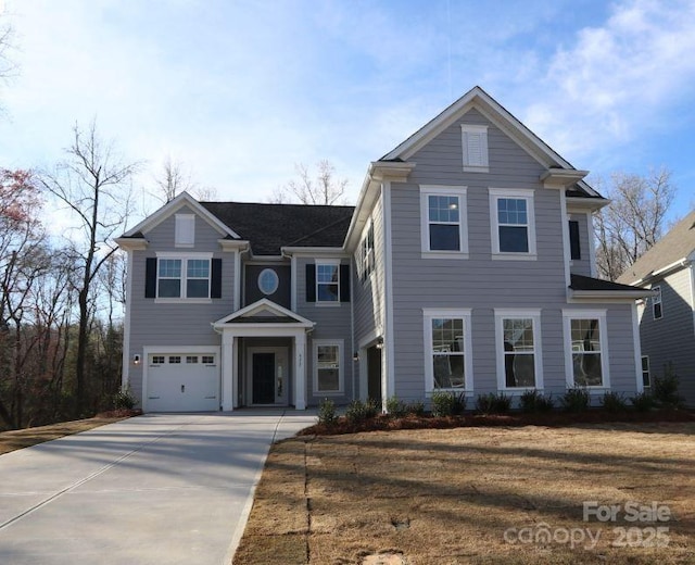 8294 Ashvale St NW, Concord, NC 28027 - traditional home featuring an attached garage, concrete driveway, and a front lawn