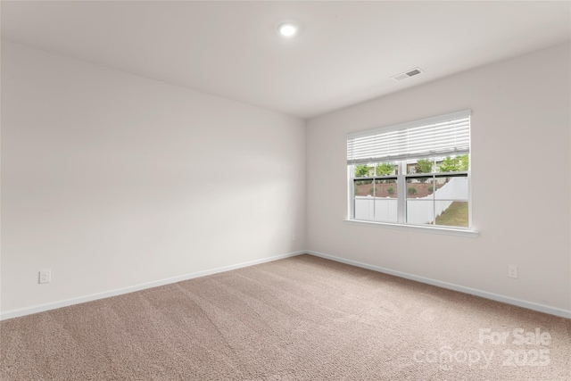 3505 Sycamore Crossing Ct, Mount Holly, NC 28120 - carpeted spare room featuring baseboards and recessed lighting