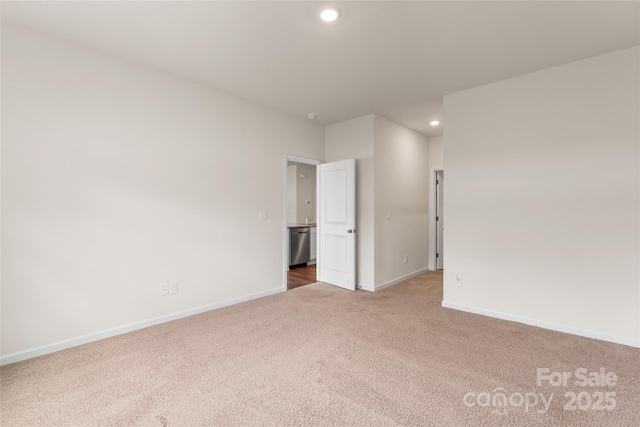 3505 Sycamore Crossing Ct, Mount Holly, NC 28120 - carpeted empty room with baseboards and recessed lighting
