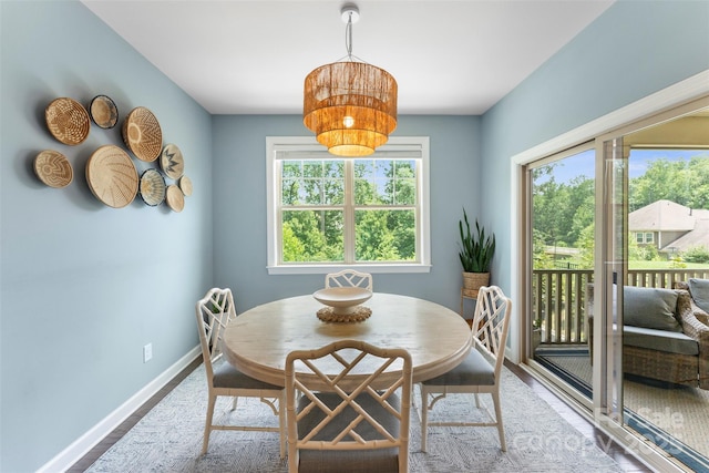 17514 Julees Walk Ln, Davidson, NC 28036 - dining room featuring healthy amount of natural light and wood finished floors
