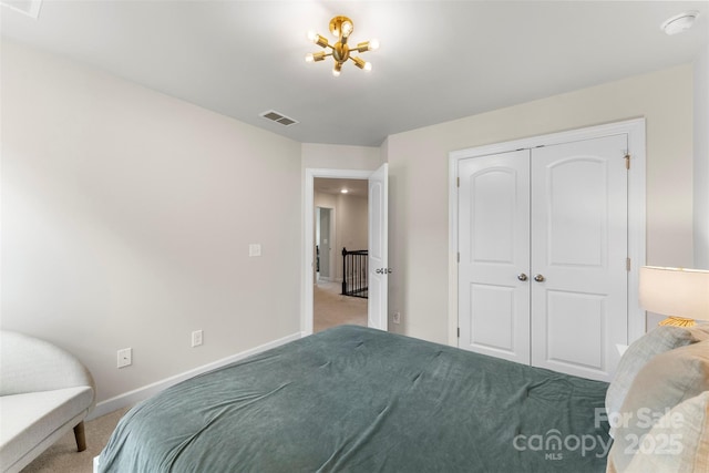 17514 Julees Walk Ln, Davidson, NC 28036 - bedroom with carpet flooring and a closet