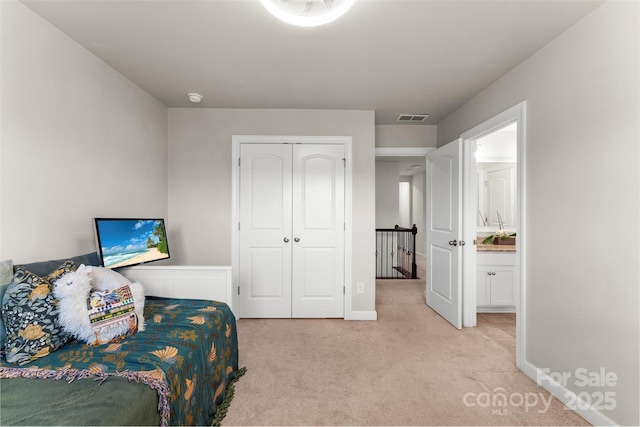 17514 Julees Walk Ln, Davidson, NC 28036 - bedroom with light colored carpet and a closet