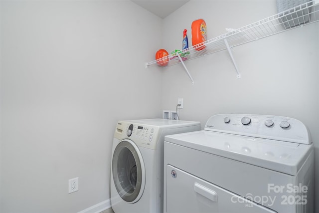 2014 Karen Woods Ln, Charlotte, NC 28216 - laundry room featuring separate washer and dryer