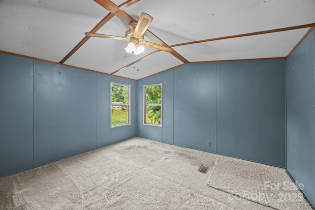 18 Progress Ln, Candler, NC 28715 - unfurnished room with lofted ceiling, carpet floors, and ceiling fan