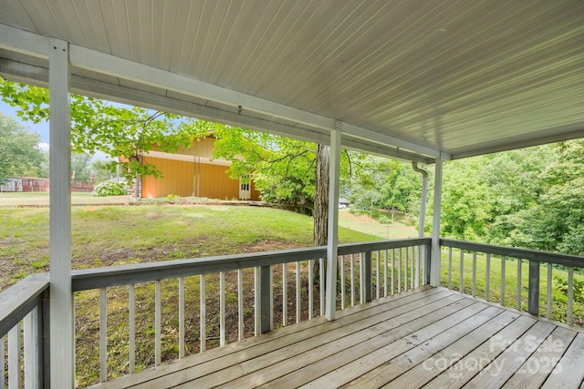 18 Progress Ln, Candler, NC 28715 - wooden terrace with a yard