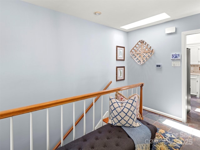 64 Wells Ln, Tryon, NC 28782 - staircase with a skylight and stone tile floors