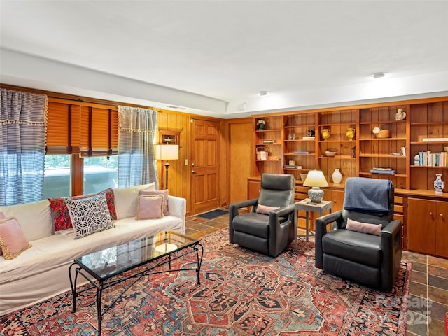 64 Wells Ln, Tryon, NC 28782 - living room featuring stone tile floors