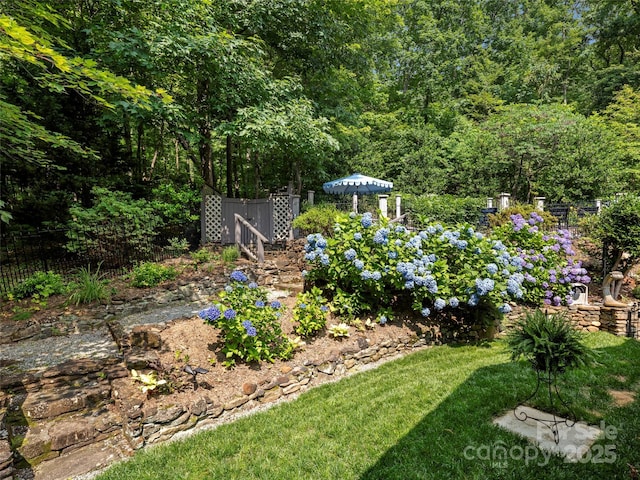64 Wells Ln, Tryon, NC 28782 - view of yard featuring a wooded view