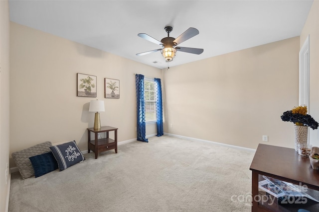 673 Stonehenge Dr, Rock Hill, SC 29730 - sitting room with a ceiling fan and carpet