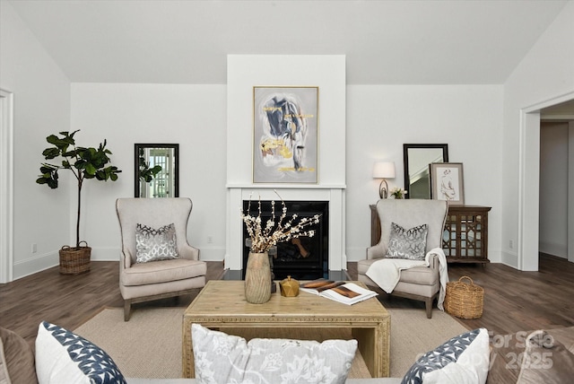 1106 Pomar Cir, Waxhaw, NC 28173 - living room with wood finished floors and a glass covered fireplace