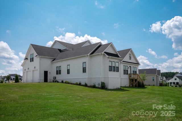 1106 Pomar Cir, Waxhaw, NC 28173 - view of property exterior with an attached garage, a lawn, and roof with shingles