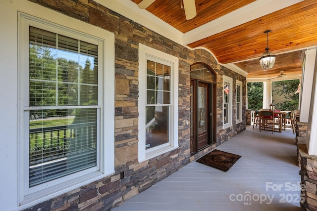 123 Yellow Jacket Cir, Mooresville, NC 28117 - covered porch with ceiling fan