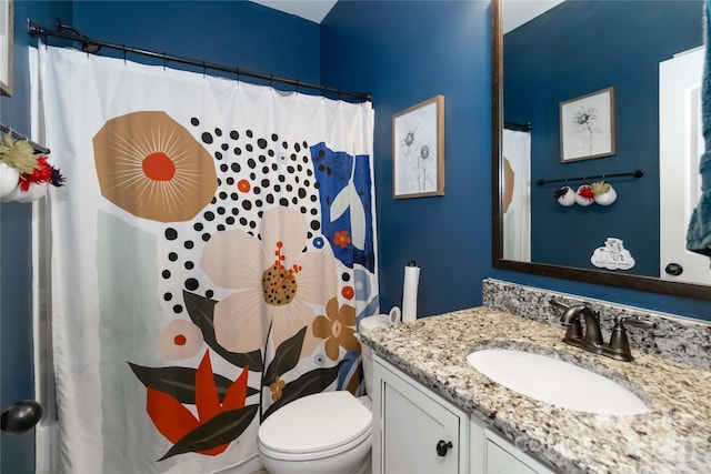 1041 Verbena Ct, Tega Cay, SC 29708 - bathroom featuring vanity and curtained shower