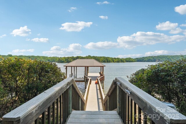 3229 Lake Pointe Dr, Belmont, NC 28012 - surrounding community featuring a water view, a gazebo, and a wooded view