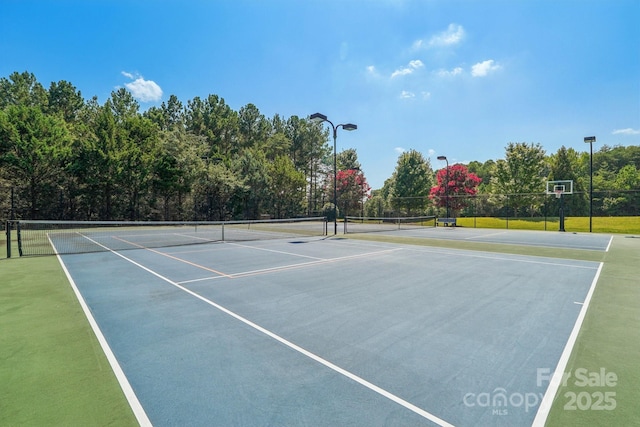 3229 Lake Pointe Dr, Belmont, NC 28012 - view of tennis court with community basketball court