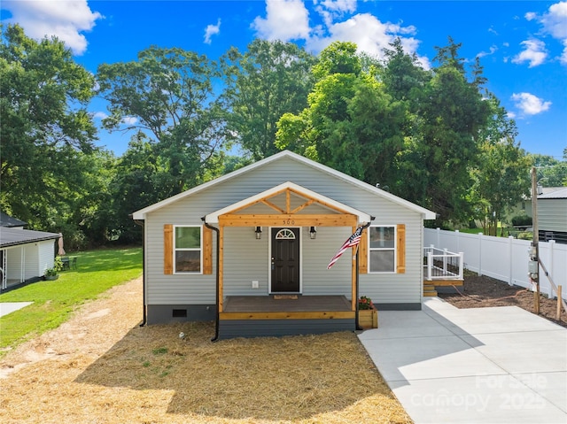 500 N Dr, Cherryville, NC 28021 - view of front of home featuring a porch and crawl space